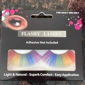 Colorful Eyelashes- Rainbow or Blue/Yellow